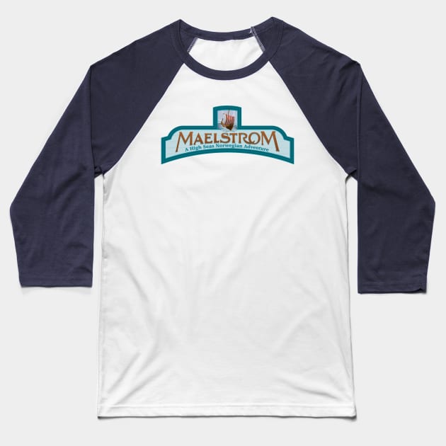 Maelstrom Sign Throwback Baseball T-Shirt by Mouse Magic with John and Joie